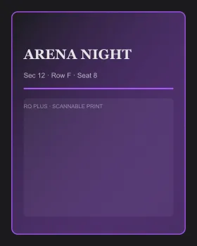 EVENT TICKETS print preview